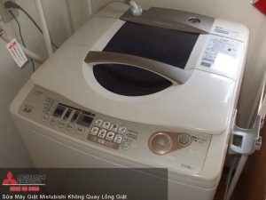 Washing machine repair for Mitsubishi top-loading washing machine, no drum rotation issue.