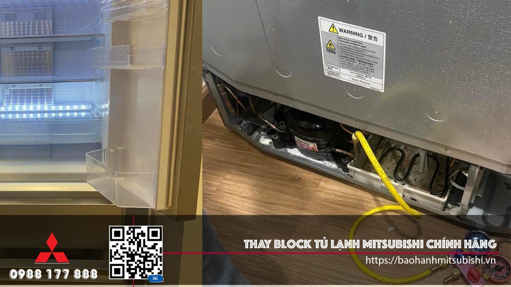 Thay Block Tủ Lạnh Mitsubishi Chính Hãng